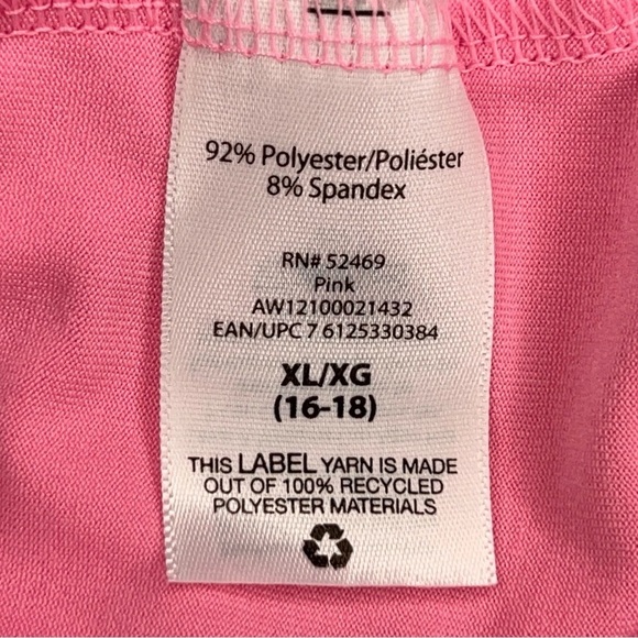 XL ATHLETIC WORKS BARBIE NEON PINK TANK SLEEVELESS STRETCH ACTIVEWEAR - Picture 11 of 12